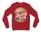 Innikki Plan - Burger Men/Unisex Long Sleeve Sweatshirt in Cherry Red Color